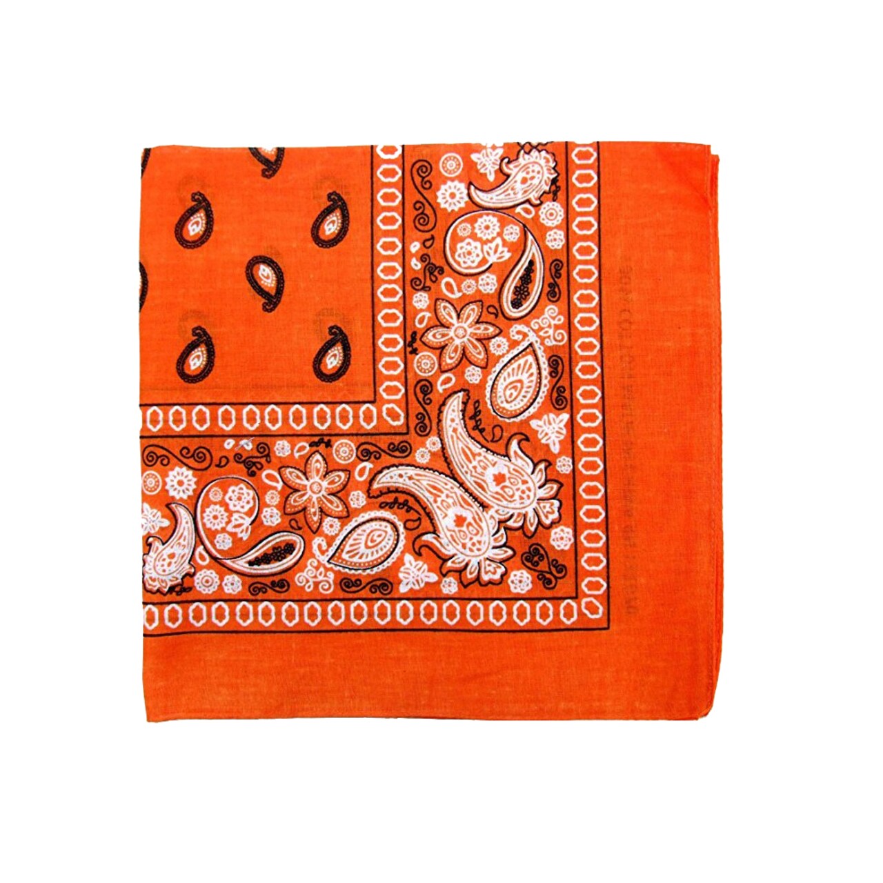 Unibasic Paisley 100% Cotton Bandana XL, head wrap, handkerchief - 10 Pack